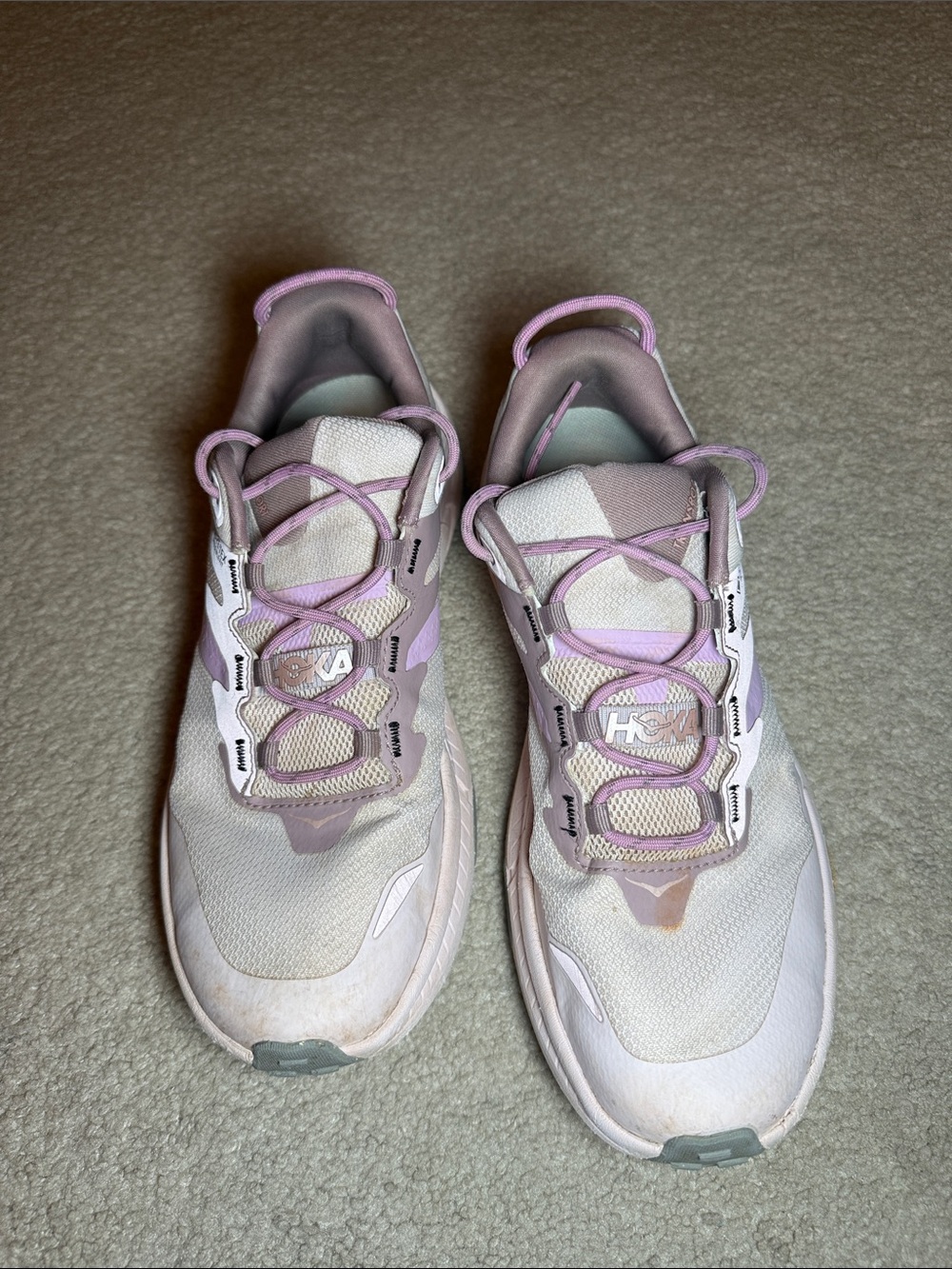 Hoka Transport Women's Light Pink and Lavender Hiking Shoes - Picture 2 of 15